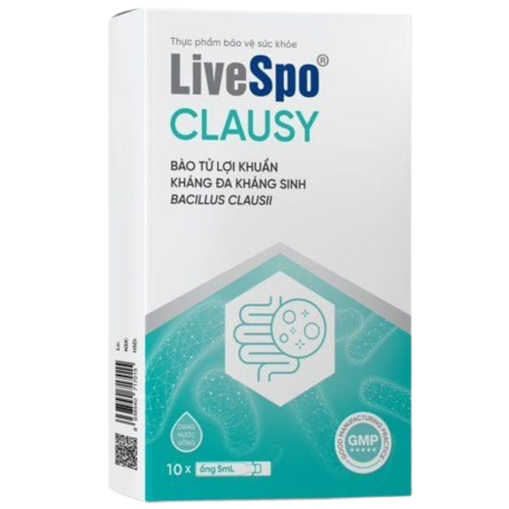 LiveSpo Clausy Probiotics 2 Billion CFUs (Box of 10 tubes x 5ml)