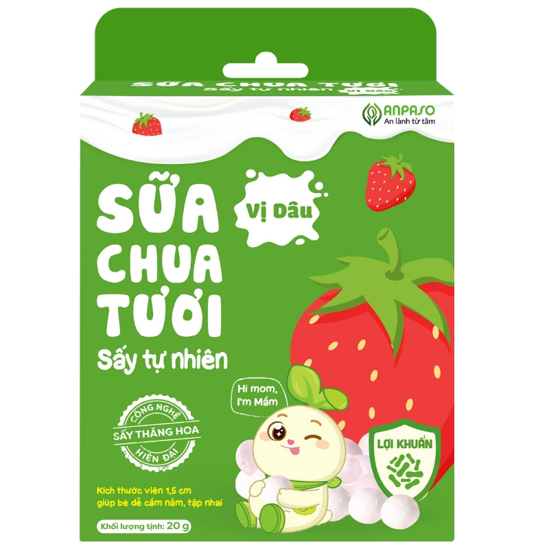 Anpaso Freeze-Dried Fresh Yogurt Strawberry Flavor 20g