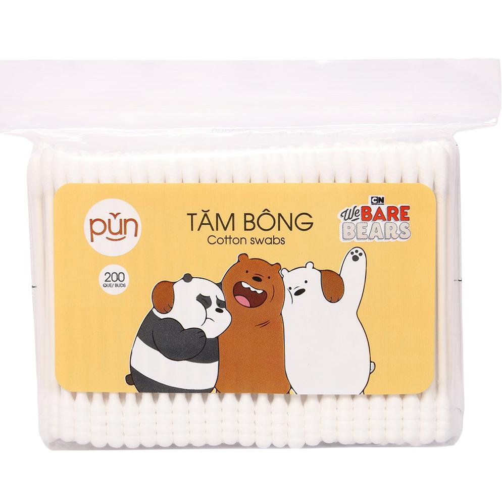 Pun Adult Paper-Stick Cotton Swabs (Bag of 200)