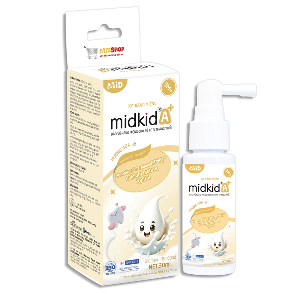 Midkid A+ Oral Spray Milk Flavor for Babies (3+ months)